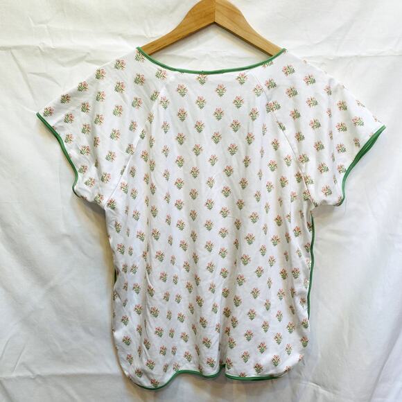 Lake pima pink flora maternity pajama top - Picture 4 of 4